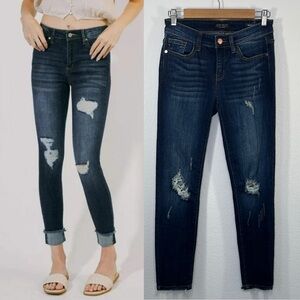 Judy Blue Skinny Fit Distressed Ankle Jeans size‎ 5/27 Womens Denim JB8228DK